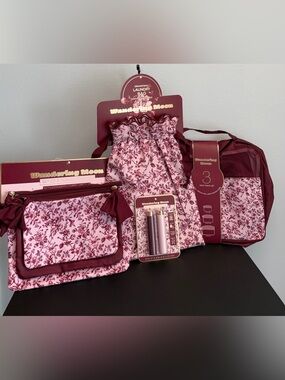 Wandering Moon | Wine Floral Packing Cube Travel Set (9)